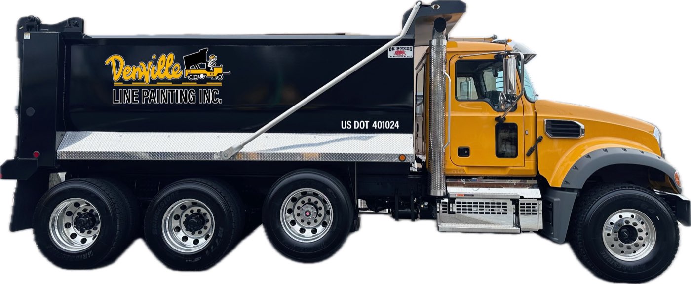Denville Line Painting dump truck
